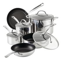 Conjunto de utensílios de cozinha Farberware Millennium em aço inoxidável de 10 peças Conjunto de utensílios de cozinha Farberware Millennium em aço inoxidável de 10 peças