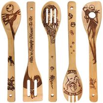 Conjunto de utensílios de cozinha FUTERLY Jack Skellington Wooden Spoon Conjunto de utensílios de cozinha FUTERLY Jack Skellington Wooden Spoon