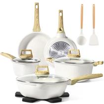 Conjunto de utensílios de cozinha GiPP, antiaderente, 14 unidades, granito branco, indução Conjunto de utensílios de cozinha GiPP, antiaderente, 14 unidades, granito branco, indução