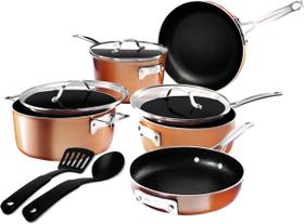 Conjunto de Utensílios de Cozinha Gotham Steel 10 Peças - Antiaderente com Revestimento de Cobre