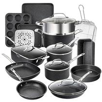 Conjunto de utensílios de cozinha Granitestone True 20 Pc: panelas e frigideiras antiaderentes