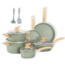 Conjunto de utensílios de cozinha, granito antiaderente de indução DishDelight, 12 peças Conjunto de utensílios de cozinha, granito antiaderente de indução DishDelight, 12 peças