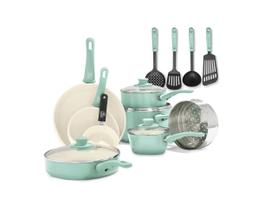 Conjunto de Utensílios de Cozinha GreenLife - Antiaderente Cerâmica com Cabo Soft Grip Conjunto de Utensílios de Cozinha GreenLife - Antiaderente Cerâmica com Cabo Soft Grip