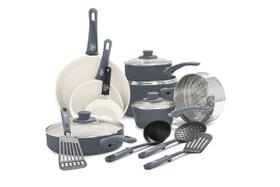 Conjunto de utensílios de cozinha GreenLife Soft Grip 16 peças de cerâmica não tóxica Conjunto de utensílios de cozinha GreenLife Soft Grip 16 peças de cerâmica não tóxica