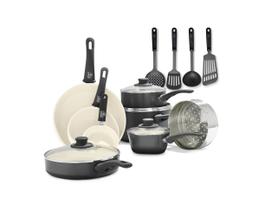 Conjunto de utensílios de cozinha GreenLife Soft Grip de 16 peças de cerâmica antiaderente Conjunto de utensílios de cozinha GreenLife Soft Grip de 16 peças de cerâmica antiaderente
