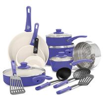 Conjunto de utensílios de cozinha GreenLife Soft Grip de 16 peças de cerâmica antiaderente Conjunto de utensílios de cozinha GreenLife Soft Grip de 16 peças de cerâmica antiaderente