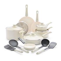 Conjunto de utensílios de cozinha GreenLife Soft Grip de 16 peças de cerâmica antiaderente Conjunto de utensílios de cozinha GreenLife Soft Grip de 16 peças de cerâmica antiaderente