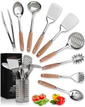 Conjunto de utensílios de cozinha Home Hero em aço inoxidável, 10 unidades Conjunto de utensílios de cozinha Home Hero em aço inoxidável, 10 unidades