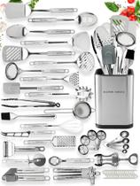 Conjunto de utensílios de cozinha Home Hero em aço inoxidável 54 unidades