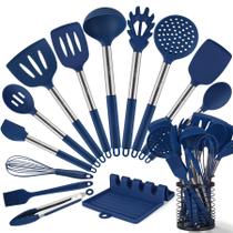 Conjunto de utensílios de cozinha HOTEC 446F, silicone resistente ao calor, 14 unidades