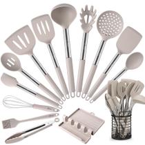 Conjunto de utensílios de cozinha HOTEC, silicone resistente ao calor, 14 unidades
