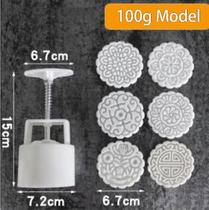 Conjunto de utensílios de cozinha HUOGUO, 6 peças, 6 modelos, molde redondo/quadrado para bolo lunar Conjunto de utensílios de cozinha HUOGUO, 6 peças, 6 modelos, molde redondo/quadrado para bolo lunar