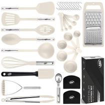 Conjunto de utensílios de cozinha Kaluns 35 PCS de nylon e aço inoxidável Conjunto de utensílios de cozinha Kaluns 35 PCS de nylon e aço inoxidável
