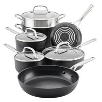 Conjunto de utensílios de cozinha KitchenAid em alumínio anodizado rígido de 11 peças