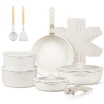 Conjunto de utensílios de cozinha KOCH SYSTEME CS 17 Panelas e frigideiras antiaderentes branco Conjunto de utensílios de cozinha KOCH SYSTEME CS 17 Panelas e frigideiras antiaderentes branco