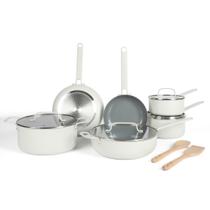 Conjunto de utensílios de cozinha Martha Stewart Emmeline 12 peças de linho branco