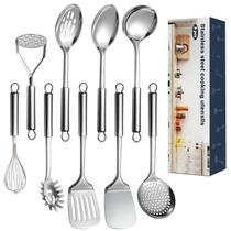 Conjunto de Utensílios de Cozinha MemoGem 9 Peças em Aço Inoxidável Conjunto de Utensílios de Cozinha MemoGem 9 Peças em Aço Inoxidável