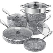 Conjunto de utensílios de cozinha MICHELANGELO Stone, 10 peças, ultra antiaderente