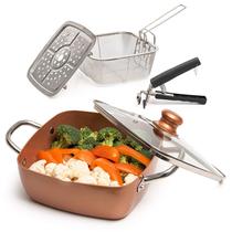 Conjunto de utensílios de cozinha Moss & Stone Copper Chef 5 unidades 5L Induction Conjunto de utensílios de cozinha Moss & Stone Copper Chef 5 unidades 5L Induction