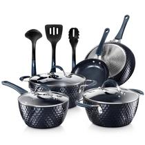 Conjunto de utensílios de cozinha NutriChef Blue Diamond Nonstick Ceramic 11 unidades Conjunto de utensílios de cozinha NutriChef Blue Diamond Nonstick Ceramic 11 unidades