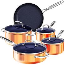 Conjunto de utensílios de cozinha Nuwave Healthy Duralon Blue Ceramic 9 unidades Conjunto de utensílios de cozinha Nuwave Healthy Duralon Blue Ceramic 9 unidades
