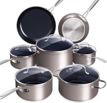 Conjunto de utensílios de cozinha Nuwave Healthy Duralon Blue Ceramic Nonstick Conjunto de utensílios de cozinha Nuwave Healthy Duralon Blue Ceramic Nonstick