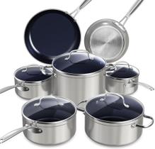 Conjunto de utensílios de cozinha Nuwave Healthy Duralon Blue Ceramic Nonstick