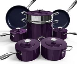 Conjunto de utensílios de cozinha Nuwave Lux 13 peças Forged Lightweight G10 Duralon Conjunto de utensílios de cozinha Nuwave Lux 13 peças Forged Lightweight G10 Duralon