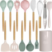 Conjunto de utensílios de cozinha Oannao Silicone 446F resistente ao calor Conjunto de utensílios de cozinha Oannao Silicone 446F resistente ao calor