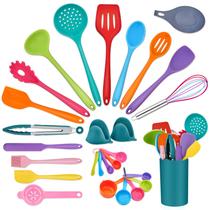 Conjunto de utensílios de cozinha P&P CHEF Color 28 unidades de silicone