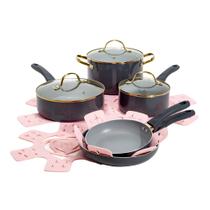 Conjunto de utensílios de cozinha Paris Hilton Epic Nonstick, 12 peças, cinza carvão