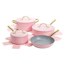 Conjunto de Utensílios de Cozinha Paris Hilton Iconic - Antiaderente, 10 Peças, Rosa