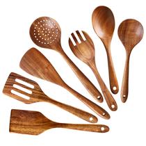 Conjunto de utensílios de cozinha Renawe Acacia Wood, 7 unidades para cozinha Conjunto de utensílios de cozinha Renawe Acacia Wood, 7 unidades para cozinha