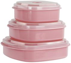 Conjunto de utensílios de cozinha Reston Lloyd Microwave Storage Pink 720, 960, 1200 mL