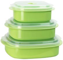 Conjunto de utensílios de cozinha Reston Lloyd para armazenamento de microondas com ventilação ajustável Conjunto de utensílios de cozinha Reston Lloyd para armazenamento de microondas com ventilação ajustável