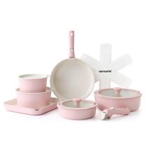 Conjunto de utensílios de cozinha SENSARTE Ceramic de 17 peças de indução antiaderente Conjunto de utensílios de cozinha SENSARTE Ceramic de 17 peças de indução antiaderente