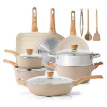 Conjunto de utensílios de cozinha SENSARTE Ceramic Nonstick Induction de 20 peças Conjunto de utensílios de cozinha SENSARTE Ceramic Nonstick Induction de 20 peças