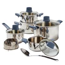 Conjunto de utensílios de cozinha T-Fal Essentials em aço inoxidável de 12 peças Conjunto de utensílios de cozinha T-Fal Essentials em aço inoxidável de 12 peças