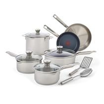 Conjunto de utensílios de cozinha T-Fal Platinum em aço inoxidável 12 peças