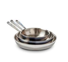 Conjunto de utensílios de cozinha T-Fal Pro Tri-Ply em aço inoxidável 3 peças Conjunto de utensílios de cozinha T-Fal Pro Tri-Ply em aço inoxidável 3 peças