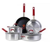 Conjunto de utensílios de cozinha T-Fal Professional VX3, antiaderente escovado, 8 peças