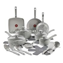 Conjunto de utensílios de cozinha T-Fal Refresh Ceramic de 20 peças com utensílios Moon Grey