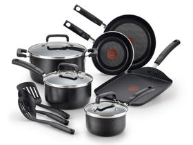 Conjunto de utensílios de cozinha T-fal Signature Nonstick, 12 peças, preto