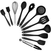 Conjunto de utensílios de cozinha TeamFar Red Silicone 11 peças