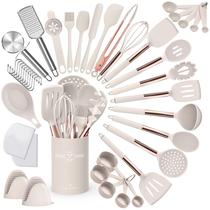 Conjunto de utensílios de cozinha Umite Chef Silicone 43 unidades com ouro rosa