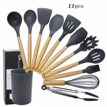 Conjunto de utensílios de cozinha, utensílios de cozinha de silicone, 11 peças