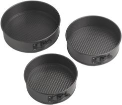 Conjunto de utensílios de cozinha Wilton antiaderente Springform de 3 peças 20,23,25 cm Conjunto de utensílios de cozinha Wilton antiaderente Springform de 3 peças 20,23,25 cm