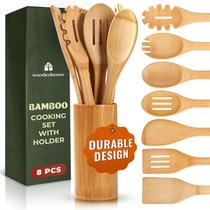 Conjunto de utensílios de cozinha WoodenHouse Bamboo, 7 peças com suporte