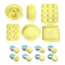 Conjunto de utensílios de cozinha YK GDYORKITCHEN, silicone, 46 peças, moldes para bolos
