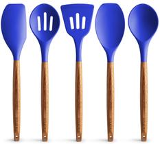 Conjunto de Utensílios de Cozinha Zulay Kitchen - Antiaderente com Cabo de Madeira de Acácia Conjunto de Utensílios de Cozinha Zulay Kitchen - Antiaderente com Cabo de Madeira de Acácia